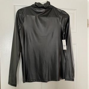 NY & Company Black Pleather turtleneck!